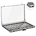 Bknius Card Display Case Aluminium for Card Vendor, Use for Card Show/Conventions, for Trading Graded Baseball Sports Cards Display Or Jewelry Collector, Silver 34x22 Lockable with Handle