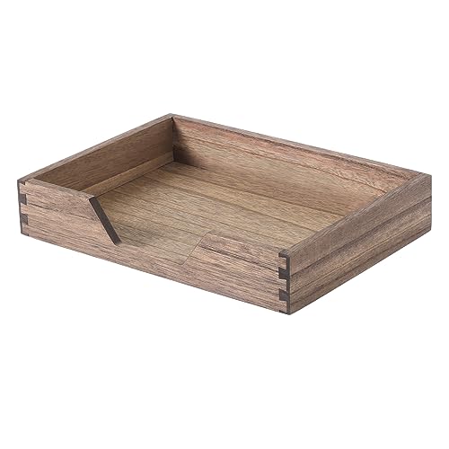DDYURI Wood Letter-Size Tray for Office Desktop Organizer - Wooden
