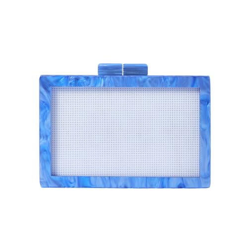 Image of RomanticDesign Women Acrylic Handbag Rattan Woven Pattern Square Box Crossbody Handbag Shoulder Bag Chain Purse