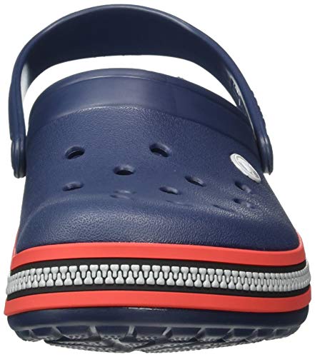 Crocs Men's Crocband Zipper Band Clog, Navy Scarlet, 9 #TOP1