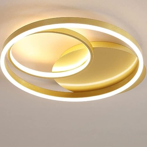 Plafonniers minimalisme dorés à gradation de lumière pour moduler l'ambiance de la cuisine