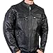 Hot Leathers Men's Heavyweight Jacket with Double Piping (Black, X-Large)