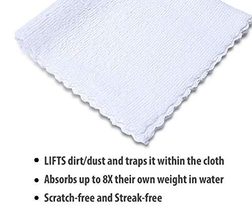 Eurow Reusable Microfiber Cleaning And Drying Wipes With Dispenser Box, 200Gsm, 12 By 12 Inches, Pack Of 50 #TOP4