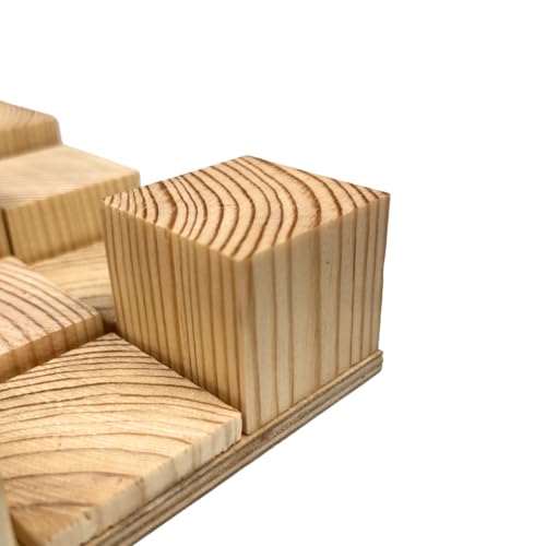 Difusor Acústico de Madera «SKYLINE» - 50x50 cm (19.7x19.7 Pulgadas) | 2D QRD | Panel de Arte de Pared en Madera | Grosor 35mm (1.38'') miniatura 6
