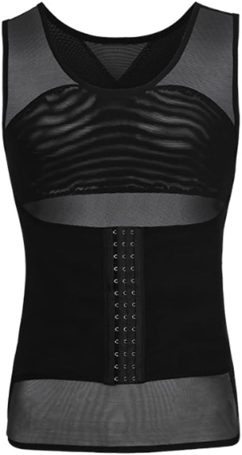 Mens Gynomastica Shirt Slimming Compression Body Shaper Vest Workout Tank Top Tummy Control