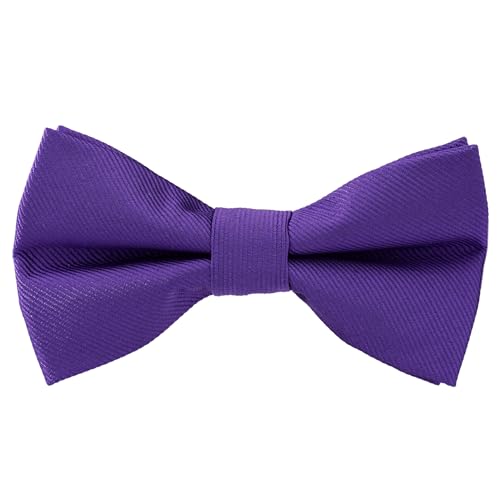 Image of Pre-Tied Adjustable Solid Tuxedo Bow Tie for Boys and Men