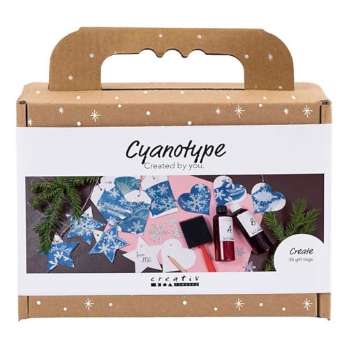 Kit de loisirs cyanotype pour étiquettes cadeaux créatives et uniques