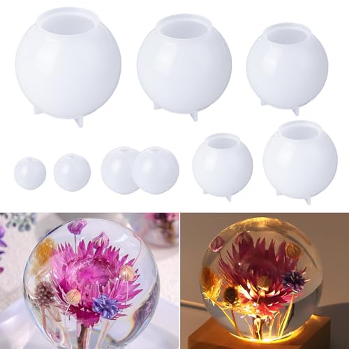 LET'S RESIN 9 Pcs Sphere Silicone Molds for Resin