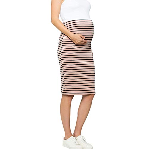 Preisvergleich Produktbild Lucky Mall Hübsche Mutter! Gestreiftes Rock Mutterschaft Kleid, Sommer Umstandskleid Mutterschaft Kleid Komfort Schwangerschaft Kleidung Umstandsmode Kleid