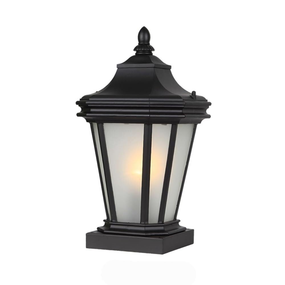 QUSYZD Outdoor Post Lights Fence Post Cap Light E27 Base Waterproof Garden Landscape Lighting Aluminum Housing Gate Lantern Villa Courtyard Vintage,