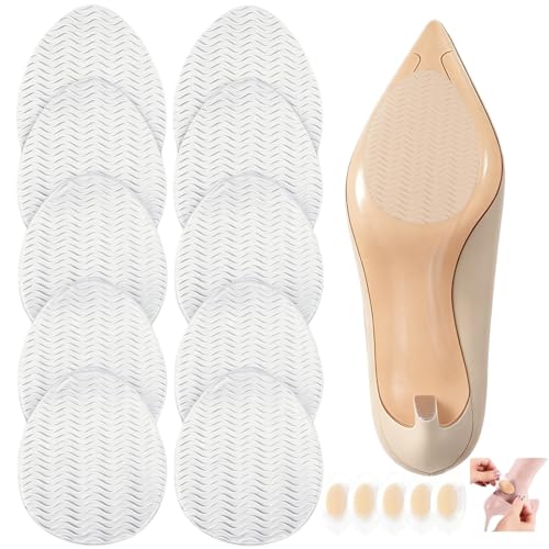 5 Pairs Clear Non-Slip Shoe Pads Sole Protectors Adhesive, High Heels Anti-Slip Shoe Grips, Non-Skid...