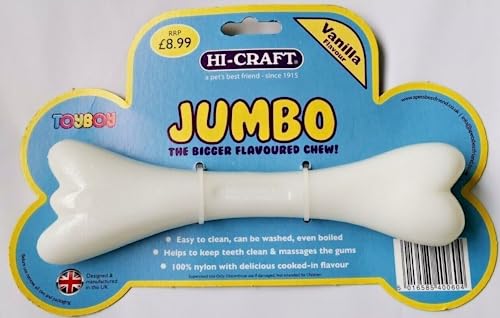 Toyboy Hi-Craft Dog Chew Chicken Flavoured Nylon Jumbo Bone (VANILLA)