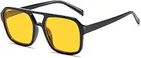 Óculos de Sol Retrô Quadrado Vintage Unissex Estilo Influencer Proteção UV400 Lentes Espelhadas Leves Confortáveis para Homens e Mulheres