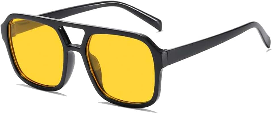 Óculos de Sol Retrô Quadrado Vintage Unissex Estilo Influencer Proteção UV400 Lentes Espelhadas Leves Confortáveis para Homens e Mulheres
