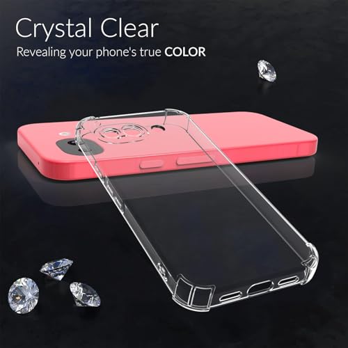 for Google Pixel 10A Case: Clear Unisex Shockproof Flexible TPU Slim Fit Transparent Protective Phone Crystal Clear for Pixel 10A Case- (Clear) - image 3