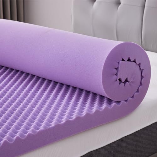 SINWEEK 1.5 Inch Egg Crate Memory Foam Mattress Topper Queen Size, Soft Mattress Pad for Back Pain Relief, Bed Topper, CertiPUR-US Certified by SINWEEK - Used condition - US$34.99