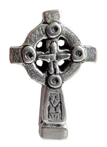 Celtic Cross Pin Badge - Hand Made in Cornwall, England in Solid Pewter