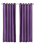 Emma Barclay – Blackout Curtains for Bedroom Living Room Thermal Insulated Woven Eyelet Blackout Curtains Cali Collection (66” x 54” Inch)(Amethyst)