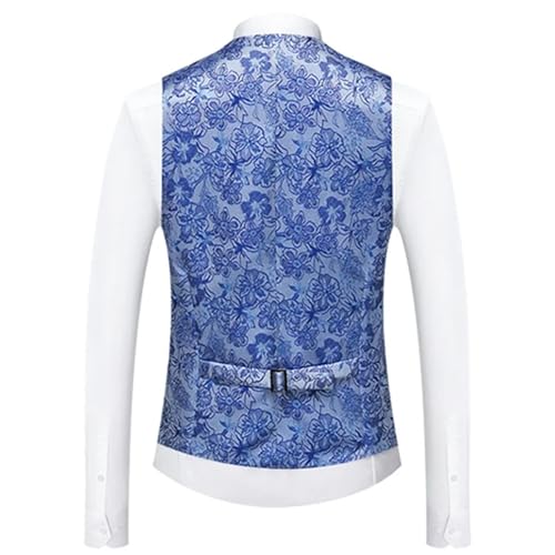 Men’s Single-Breasted V-Neck Suit Vest with Bowtie– Formal Waistcoat for Wedding or Party3