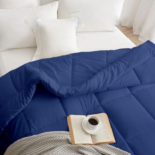 Image of Razzai All-Season Comforter 110 GSM | Super Soft & Lightweight Comforter Double Bed Comforter (60 inch x 90 inch Inches /152cm x 228cm) - Single Bed Comforter | Medium Blue
