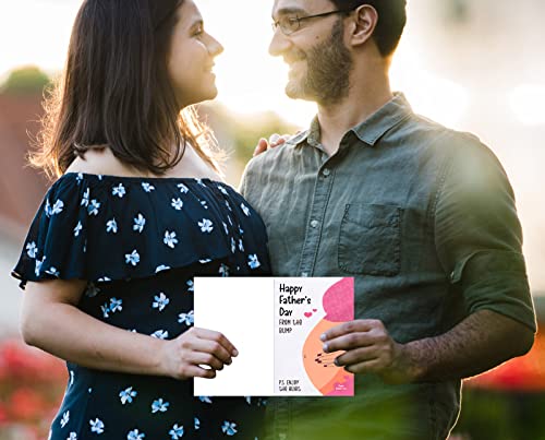 Petcee Funny First Fathers Day Cards For Dad From Baby Bump Happy 1St Fathers Day Gift Card From Baby Daughter Son For Dad To Be New Dad First Time Dad Daddy Fathers Day Greeting Card For Husband From Wife With Envelope #TOP3