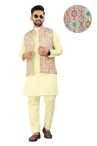 Image of Trustous Traditional Men's Kurta Koti Set (3 PCS SET)