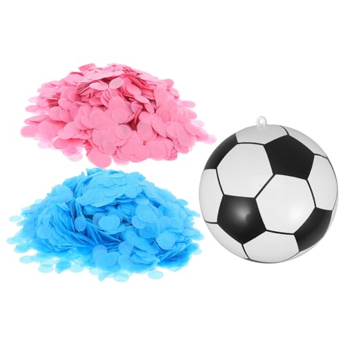 Balón de fútbol con confeti para fiestas de género y animación de baby shower en exteriores