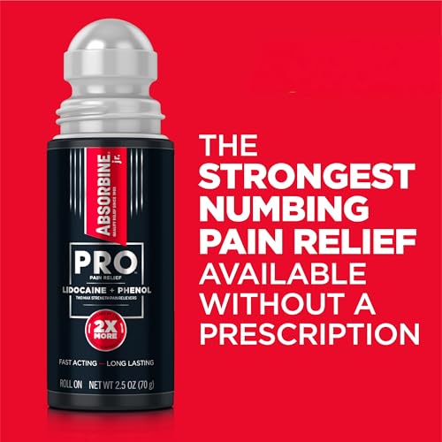 image for Absorbine Jr. PRO Maximum Strength Lidocaine Roll-On for Targeted Nerv