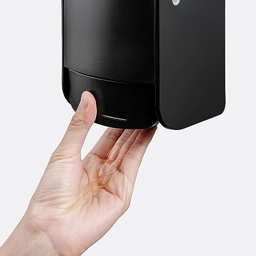 Image of Eversoft Wall-Mounted Manual Bag-in-Box Lotion Soap Dispenser, 800mL Lotion Hand Soap Sold Separately, Black 1550B-EZ