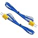 TWTADE 2pcs 2M K Type Mini-Connector Thermocouple Temperature Probe Sensor Measure Range -50~250°C