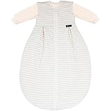 Alvi Baby Kombi-Schlafsack 70 cm, Design:Blockstreifen beige 117-6
