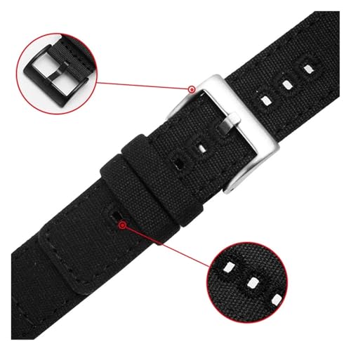 Correa de reloj 19mm de diseño refinado con hebilla de acero mate 7