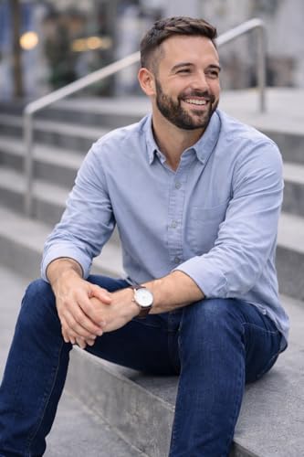 Image of Men's Solid Casual Shirt | Casual Plain Button Down Shirt for Men | Regular Fit Full Sleeves Smart Formal & Casual Wear