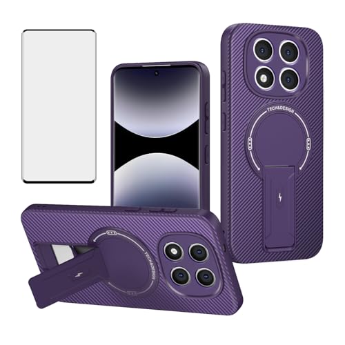 Coque Xiaomi Redmi Note 14 Pro Plus en fibre de carbone rigide avec vitre protectrice