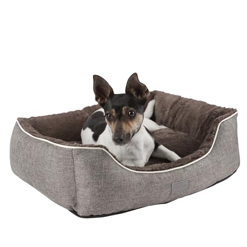 Kerbl 81316 Kuschelbett Samuel, 60 x 50 x 17 cm, silber/dunkelgrau