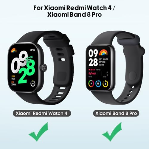 WindRen Pack of 6 Wristbands Compatible with Xiaomi Redmi Watch 4/Xiaomi Smart Band 8 Pro, Sport Silicone Replacement Bands - Image 3