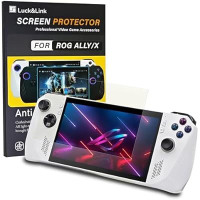 Luck&Link [Anti-Reflectance AR Screen Protector Designed for ROG ALLY/ROG ALLY X,Ultra high definition/Reduce reflection/Enhance screen transparency Come with Toolkits,3-Pack