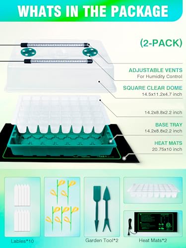 Seed-Starter-Tray-with-Grow-Lights-and-Heat-Mat-3-in-1-Soil-Meter-80-Cell-Seed-Growing-Tray-Germination-Plant-Propagation-Station-for-Indoor-Plants-2-Pack