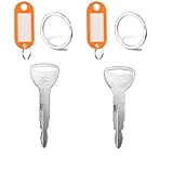 Ignition Keys Forklift Key Heavy Equipment Ignition Keys 57591-23330-71 575912333071 A62597 Compatible with Toyota Forklift-(2-Pack)