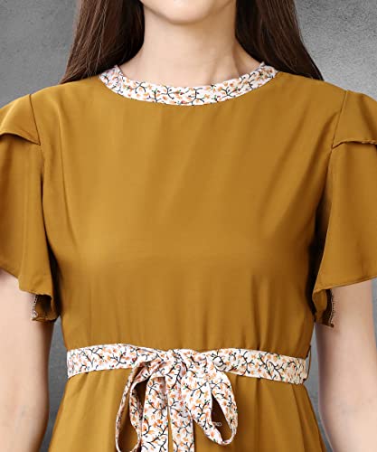 Image of QIQI Women's Crepe A-Line Maxi Casual Dress