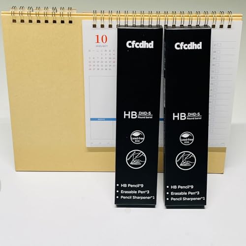 Set de 9 lápices grafito HB con borradores y sacapuntas miniatura 6