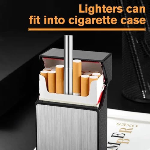 Image of Smoke King Lighter Refillable Silver Stick Nunchaku Style Lighter, Windproof Open Flame Pocket Lighter, Stylish Gift for Men (Fuel Not Included)