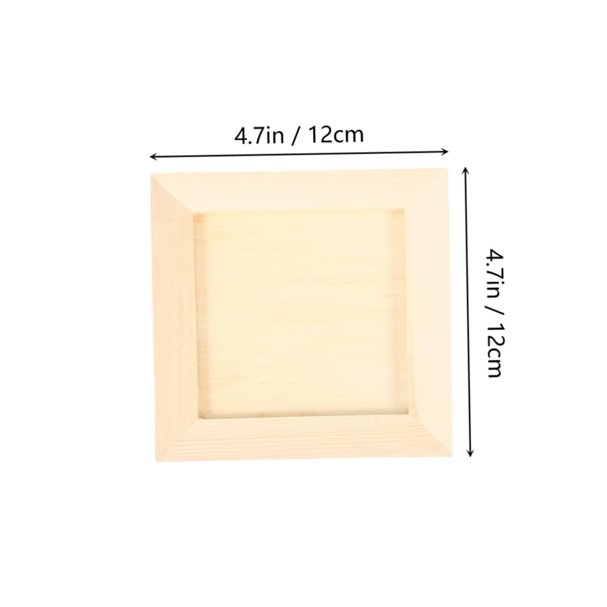 DIYEAH Children's Wooden Craft Frame 15x15cm Clay Painting Frame for Boys Girls