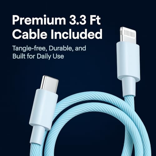 Image of iPhone 20W Original Adapter with 3.3 Ft Lightning Cable [ 2Year Warranty] for iPhone 14 /14 Plus /14 Pro /14 Pro max 13 /13Pro /13 Pro max 12 /12Pro /12 /X /Xr Series | MFi-Certified (Adapter + Cable), White