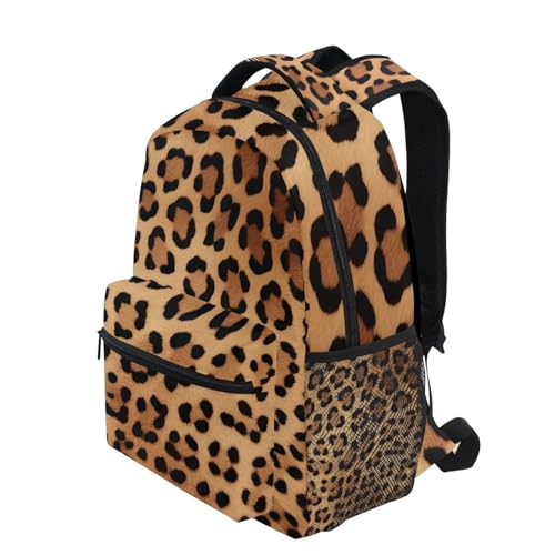 Sac à dos ordinateur portable protégeant de la pluie avec motif léopard