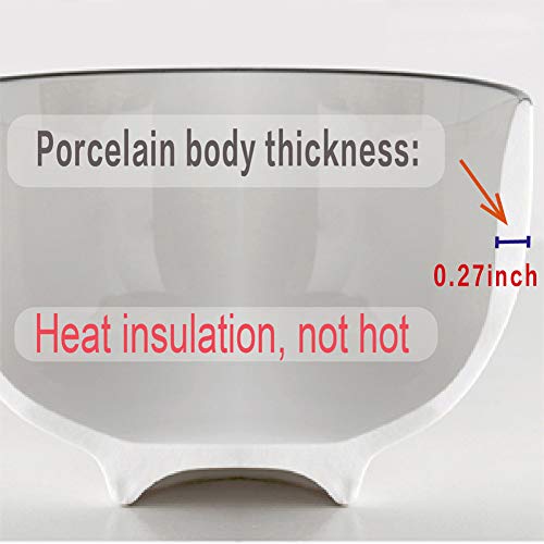 Anbncn Salad Bowls 8 Inch 65 Oz Large Serving Bowls White Fine Porcelain Fruit Bowl Soup Bowl Pasta Bowl Popcorn Bowl Set Of 3 (White) #TOP6