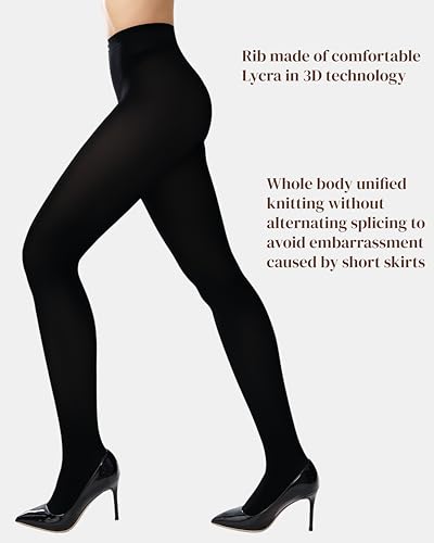 Image of leg elegant Women's 80 Den Microfiber Soft Opaque Tights Pantyhose