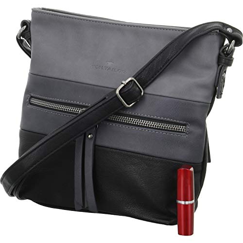 TOM TAILOR Ellen Damen Umhängetasche Crossbody Bag Mittelgroß Schwarz