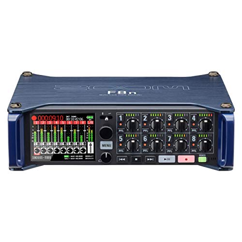 Zoom F8n Professional Field Recorder/Mixer, Audio for Video, 24-bit/192 kHz Recording, 10 Channel...