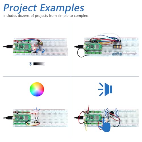 Freenove Basic Starter Kit for Raspberry Pi Pico 2 W (Included), Dual Arm Cortex-M33 and Dual Hazard3 RISC-V Microcontroller, 386-Page Detailed Tutorial, 142 Items, 55 Projects, Python C Code - Image 5